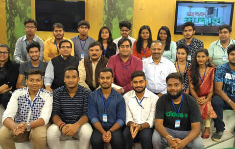 Students at Sansad TV, Parliament of India